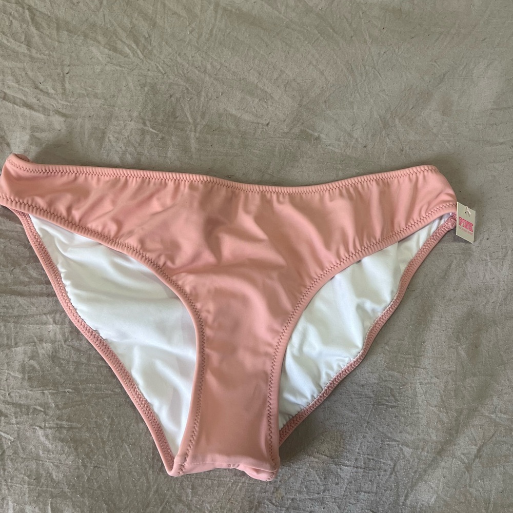 PINK Victoria's Secret Light Pink Ruched Bikini Bottoms - Picture 3 of 8